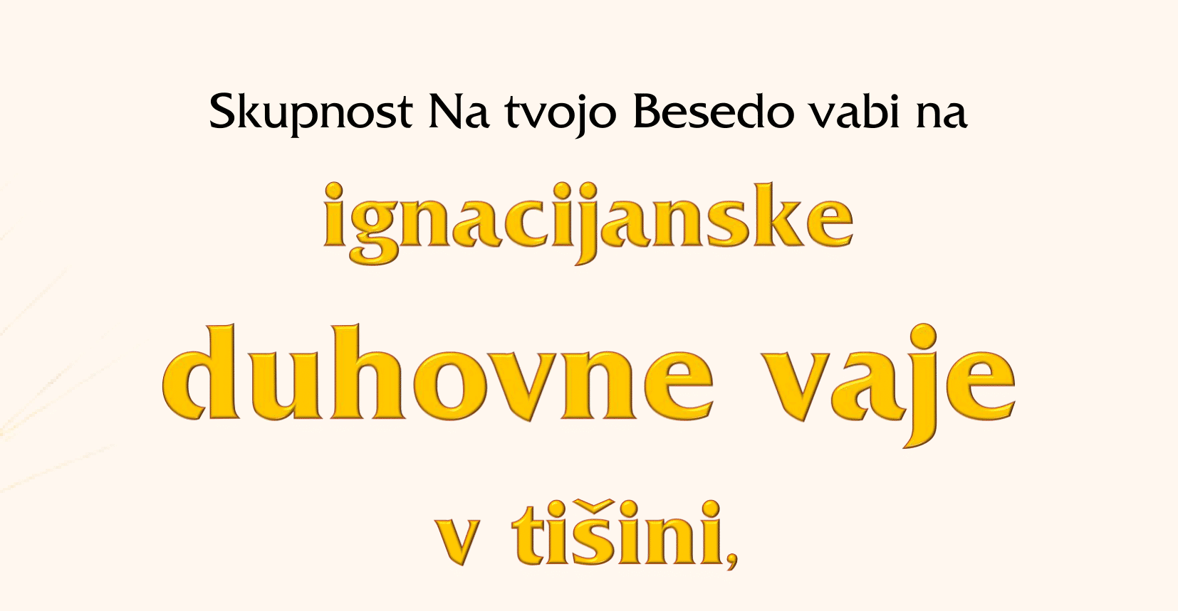 Duhovne vaje v tišini
